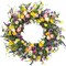 22-Inch Handmade Spring & Summer Wreath for Front Door – Artificial Tulip, Daisy & Lavender Floral Wreath on Natural Grapevine Base for Indoor & Covered Outdoor Décor